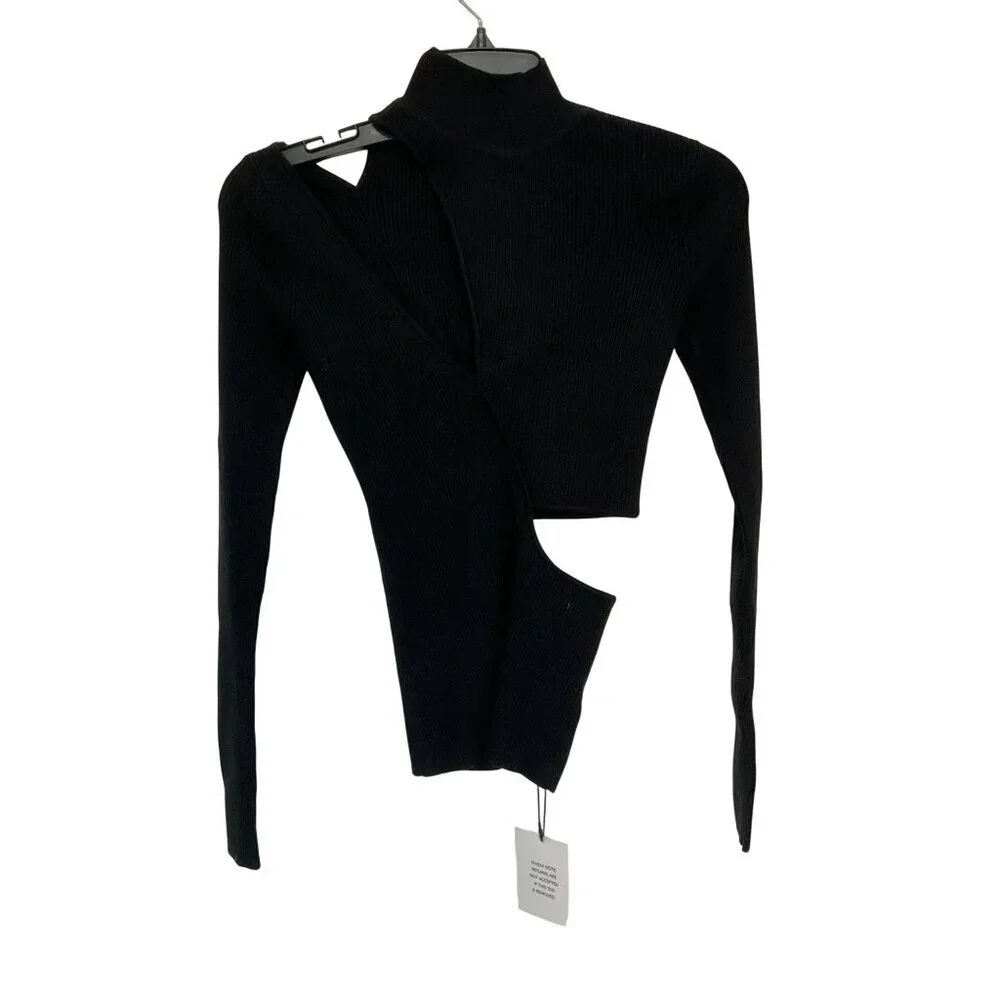 Michael Costello x REVOLVE Soraya Sweater in Black XX-Small New Womens Knit Top